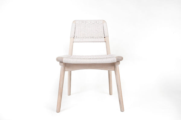 Rian Low Back Dining Chair, Woven Danish Cord, Mid-century Style