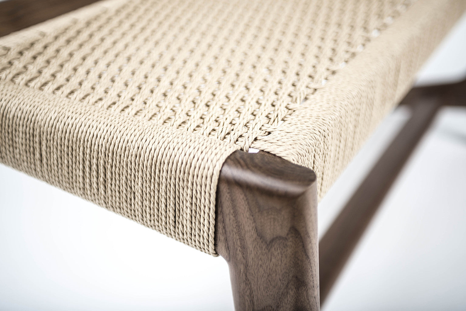 Rian Cantilever Bench, Woven Danish Cord, Custom, Entryway, Mid-century  Style - Semigood Design
